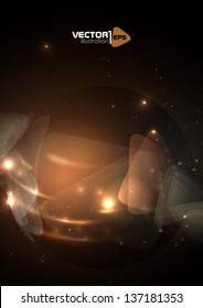 Sphere glass ball. Vector illustration. Eps 10.