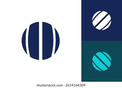 Sphere global globe icon flat logo circle world blue isolated