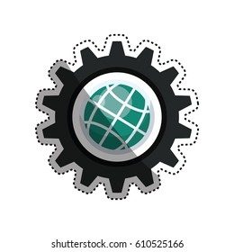 Sphere global isolated icon vector illustration graphic design