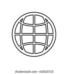 Sphere global isolated icon vector illustration graphic design