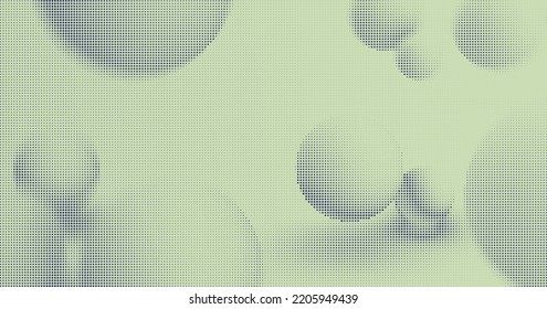 Sphere Globe Halftone Background. Two Tone Color Design. Geometric Pattern. Dots Pattern Image.