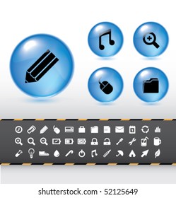 Sphere glow icons set. Vol. 1.