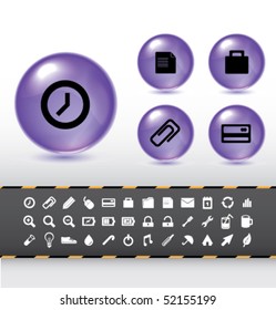 Sphere glow icons set. Vol. 3.