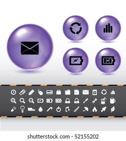 Sphere glow icons set. Vol. 4.
