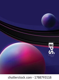 Esfera con fondo moderno degradado. Concepto de diseño creativo minimalista.