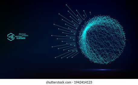 Sphere Graphic Material Of Abstract Vector Digitization.