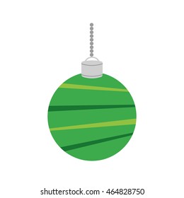 sphere green ball merry christmas celebration icon. Isolated and flat illustration. Vector graphic