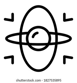 Icono de giroscopio de esfera. Icono del vector del giroscopio de esfera de esquema para diseño web aislado en fondo blanco