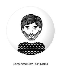 sphere half body guy with beard
