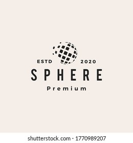 sphere hipster vintage logo vector icon illustration