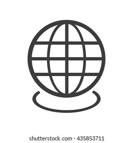 Sphere icon. Flat vector illustration in black on white background. EPS 10