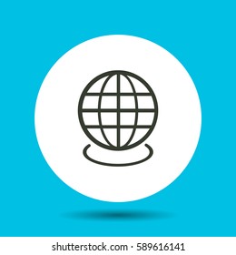 Sphere icon. Flat vector illustration in black on white background.