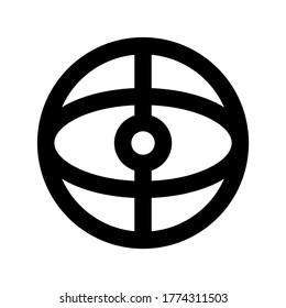 icono de esfera o logotipo símbolo de signo aislado ilustración vectorial - iconos vectoriales de estilo negro de alta calidad
