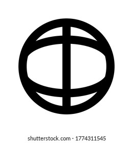 icono de esfera o logotipo símbolo de signo aislado ilustración vectorial - iconos vectoriales de estilo negro de alta calidad
