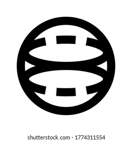 icono de esfera o logotipo símbolo de signo aislado ilustración vectorial - iconos vectoriales de estilo negro de alta calidad
