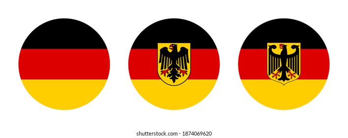 sphere icon set with germany flag