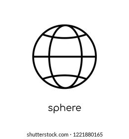 sphere icon. Trendy modern flat linear vector sphere icon on white background from thin line Geometry collection, outline vector illustration