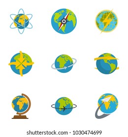 Sphere icons set. flat set of 9 sphere vector icons for web isolated on white background