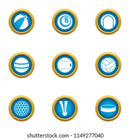 Sphere icons set. Flat set of 9 sphere vector icons for web isolated on white background