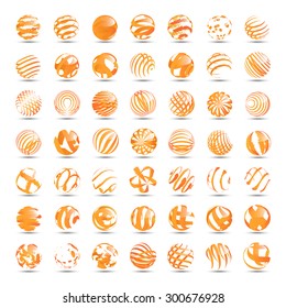 Sphere Icons Set - Isolated On White Background - Vector Illustration, Graphic Design Editable For Your Design