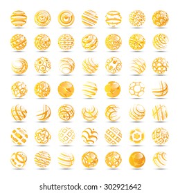 Sphere Icons Set - Isolated On White Background - Vector Illustration, Graphic Design Editable For Your Design  