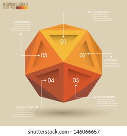 Sphere Infographic template vector