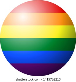 Sphere with the LGTB pride flag.