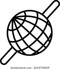 Sphere Line Vector Icon Design