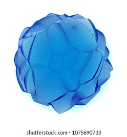 Sphere  from  lines. Abstract globe grid.  3D grid Illustration design. Vector Illustration.