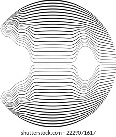 Sphere . Lines constructed transparent sphere .Vector  .Technology sphere Logo . 3d design element . Abstract holographic circle .