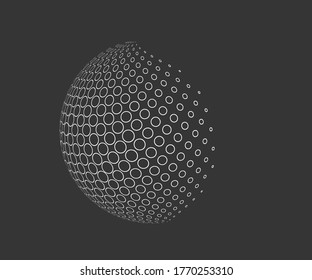 Sphere logo. Abstract ball icon. Vector illustration.