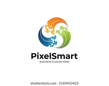Sphere Logo Punkte Dreieck abstrakte Design-Technologie