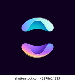 Sphere logo. Yin and yang in circle emblem. Energy protection shield. Vector element for your Finance app, vibrant game branding, Stock market identity, business t-shirts, globe blockchain adv.