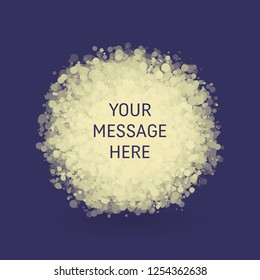 The sphere is made of different circles. Design element. Winter background for design. Vector illustration.