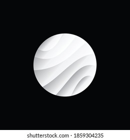 The sphere made of wavy stripes. Vector