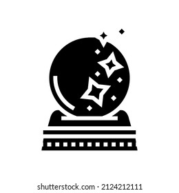 sphere magic glyph icon vector. sphere magic sign. isolated contour symbol black illustration