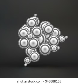 Sphere. Molecular Structure. Geometrical Composition. Technology, Science and Research. 3d Vector Illustration. 