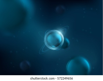 Sphere molecular technology particle vector background. Eps10.