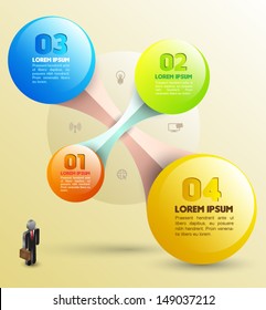 Sphere with number template, can use for business concept , education diagram, brochure object, website menu.