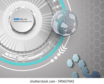 Sphere on grey background