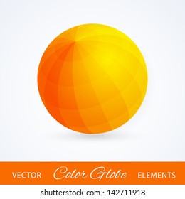 Sphere orange ball. Vector illustration.