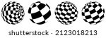Sphere, orb, ball with squars, mosaic, tiles, checkered and chequered surface