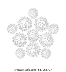 Sphere pentagon set isolated on white background, vector illustration