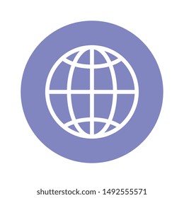 sphere planet browser isolated icon