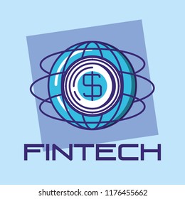sphere planet with fintech