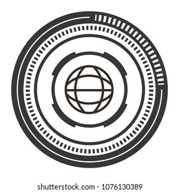 sphere planet isolated icon