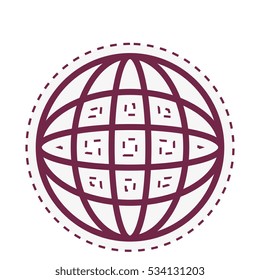 sphere planet isolated icon