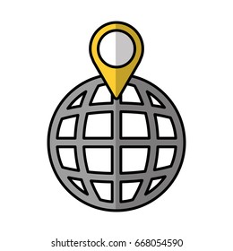 sphere planet isolated icon