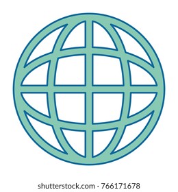 sphere planet isolated icon