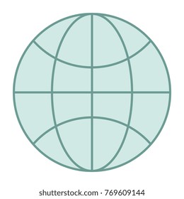 sphere planet isolated icon